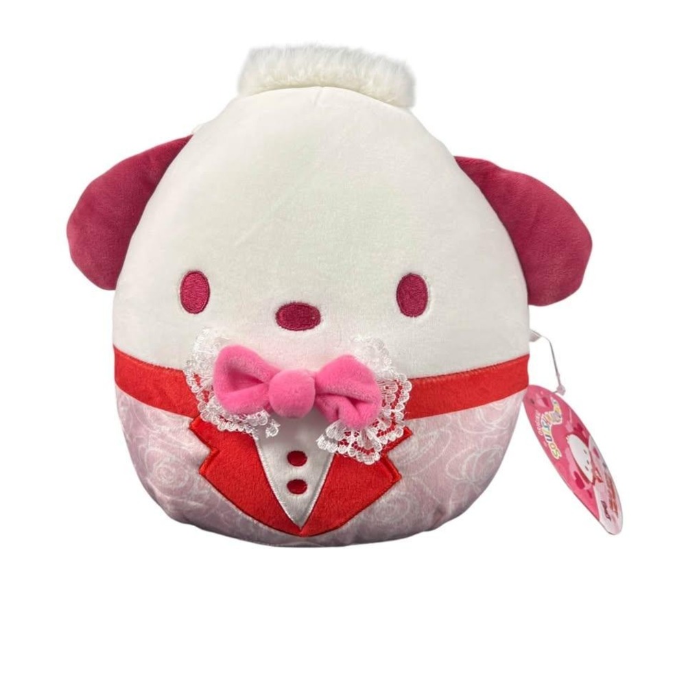 SQUISHMALLOWS Sanrio Hello Kitty & Friends Pochacco Valentine's Plush 8"‎ NEW